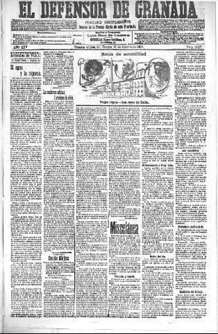 'El Defensor de Granada  : diario político independiente' - Año XXV Número 13117  - 1903 Octubre 16