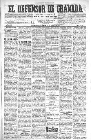 'El Defensor de Granada  : diario político independiente' - Año XXV Número 13129  - 1903 Octubre 29