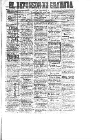 'El Defensor de Granada  : diario político independiente' - Año XXV Número 13133  - 1903 Noviembre 02