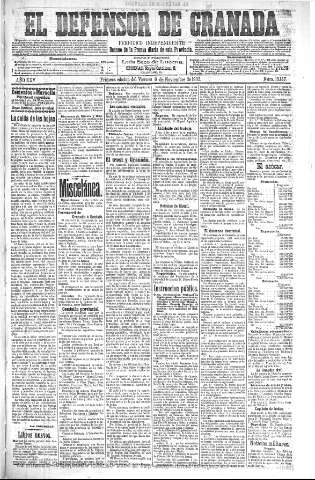 'El Defensor de Granada  : diario político independiente' - Año XXV Número 13137  - 1903 Noviembre 06