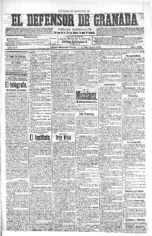 'El Defensor de Granada  : diario político independiente' - Año XXV Número 13186  - 1903 Diciembre 25