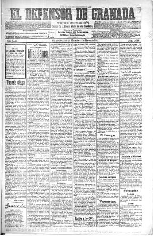 'El Defensor de Granada  : diario político independiente' - Año XXVI Número 13153  - 1904 Marzo 02
