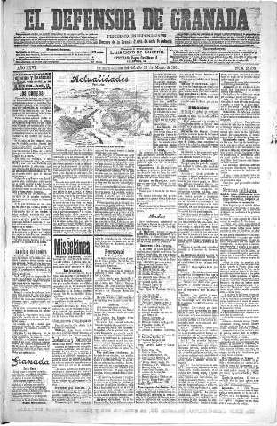 'El Defensor de Granada  : diario político independiente' - Año XXVI Número 13163  - 1904 Marzo 12