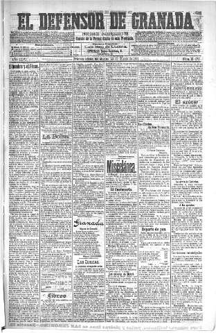'El Defensor de Granada  : diario político independiente' - Año XXVI Número 13173  - 1904 Marzo 22