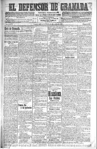 'El Defensor de Granada  : diario político independiente' - Año XXVI Número 13253  - 1904 Junio 11
