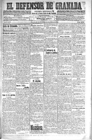 'El Defensor de Granada  : diario político independiente' - Año XXVI Número 13261  - 1904 Junio 18