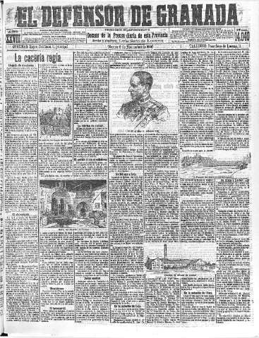 'El Defensor de Granada  : diario político independiente' - Año XXVIII Número 14040  - 1906 Noviembre 06