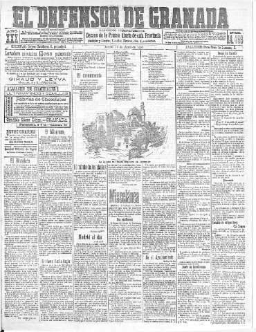 'El Defensor de Granada  : diario político independiente' - Año XXX Número 14496  - 1908 Abril 16