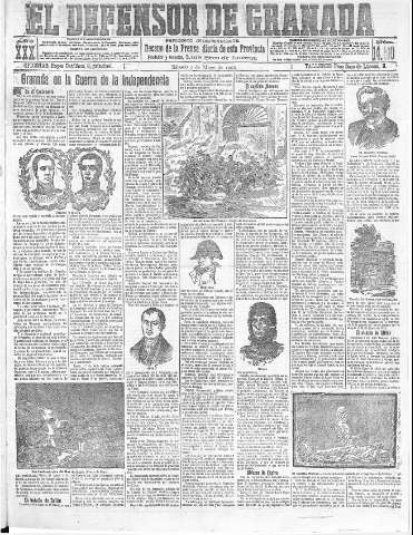 'El Defensor de Granada  : diario político independiente' - Año XXX Número 14510  - 1908 Mayo 02