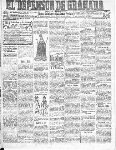'El Defensor de Granada  : diario político independiente' - Año XXX Número 14527  - 1908 Mayo 22