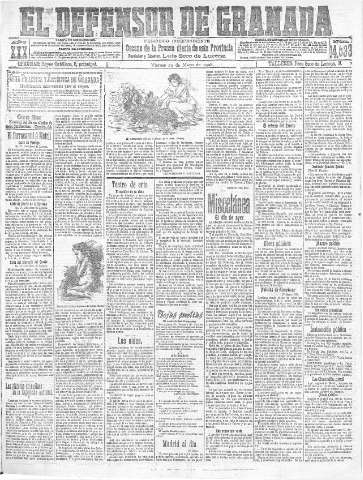 'El Defensor de Granada  : diario político independiente' - Año XXX Número 14533  - 1908 Mayo 29