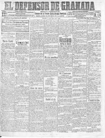'El Defensor de Granada  : diario político independiente' - Año XXX Número 14534  - 1908 Mayo 30