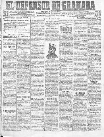 'El Defensor de Granada  : diario político independiente' - Año XXX Número 14538  - 1908 Junio 04
