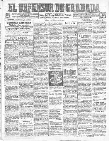 'El Defensor de Granada  : diario político independiente' - Año XXX Número 14573  - 1908 Septiembre 05