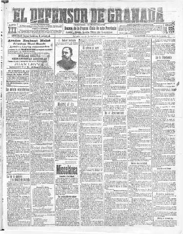 'El Defensor de Granada  : diario político independiente' - Año XXX Número 14585  - 1908 Septiembre 19
