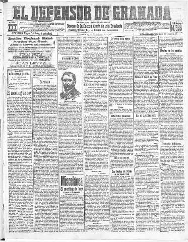 'El Defensor de Granada  : diario político independiente' - Año XXX Número 14588  - 1908 Septiembre 23