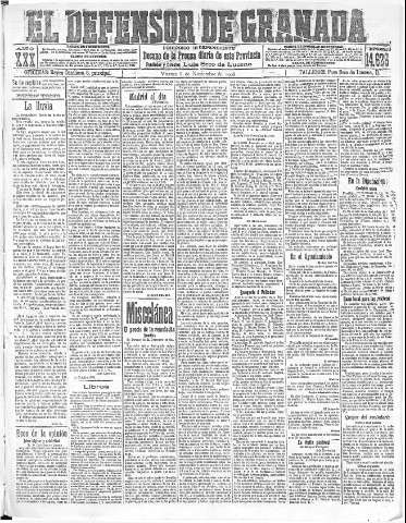 'El Defensor de Granada  : diario político independiente' - Año XXX Número 14626  - 1908 Noviembre 06