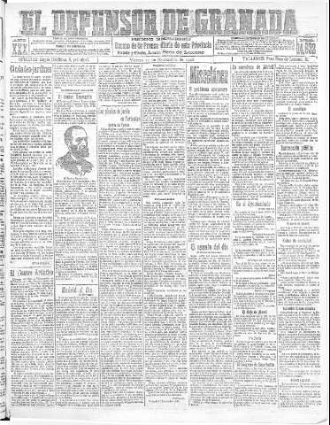 'El Defensor de Granada  : diario político independiente' - Año XXX Número 14632  - 1908 Noviembre 13
