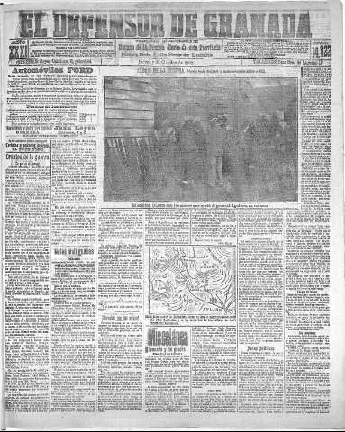 'El Defensor de Granada  : diario político independiente' - Año XXXI Número 14922  - 1909 Octubre 07