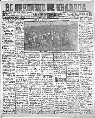 'El Defensor de Granada  : diario político independiente' - Año XXXI Número 14925  - 1909 Octubre 10