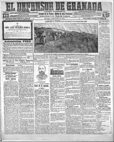 'El Defensor de Granada  : diario político independiente' - Año XXXI Número 14932  - 1909 Octubre 17