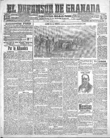 'El Defensor de Granada  : diario político independiente' - Año XXXI Número 14962  - 1909 Noviembre 14