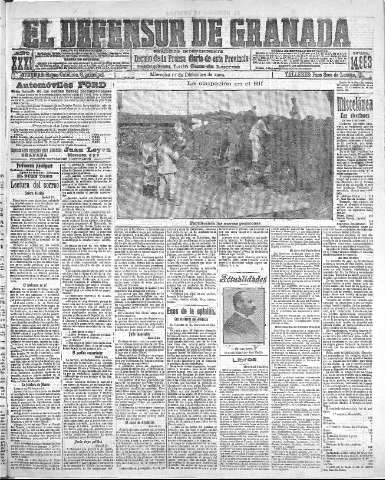 'El Defensor de Granada  : diario político independiente' - Año XXXI Número 14993  - 1909 Diciembre 15