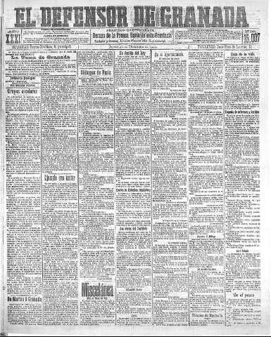 'El Defensor de Granada  : diario político independiente' - Año XXXI Número 15007  - 1909 Diciembre 30
