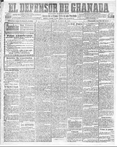 'El Defensor de Granada  : diario político independiente' - Año XXXIV Número 15868  - 1912 Enero 28