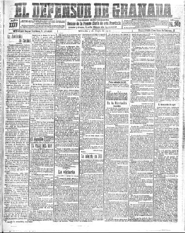 'El Defensor de Granada  : diario político independiente' - Año XXXV Número 16300  - 1913 Mayo 07