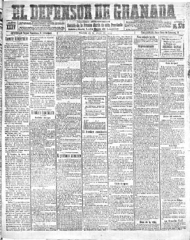 'El Defensor de Granada  : diario político independiente' - Año XXXV Número 16378  - 1913 Julio 25