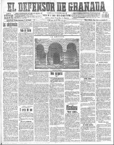 'El Defensor de Granada  : diario político independiente' - Año XXXVI Número 16651  - 1914 Mayo 10