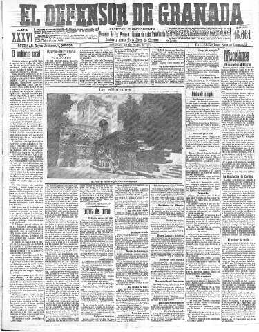 'El Defensor de Granada  : diario político independiente' - Año XXXVI Número 16661  - 1914 Mayo 20
