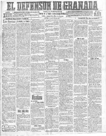 'El Defensor de Granada  : diario político independiente' - Año XXXVI Número 16678  - 1914 Junio 06