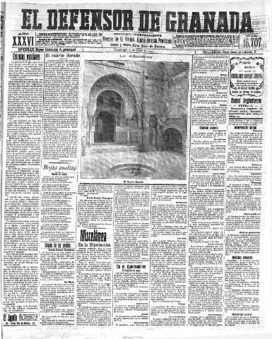 'El Defensor de Granada  : diario político independiente' - Año XXXVI Número 16707  - 1914 Julio 05