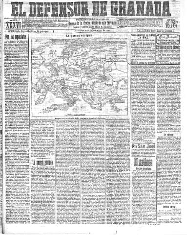 'El Defensor de Granada  : diario político independiente' - Año XXXVI Número 16767  - 1914 Septiembre 02