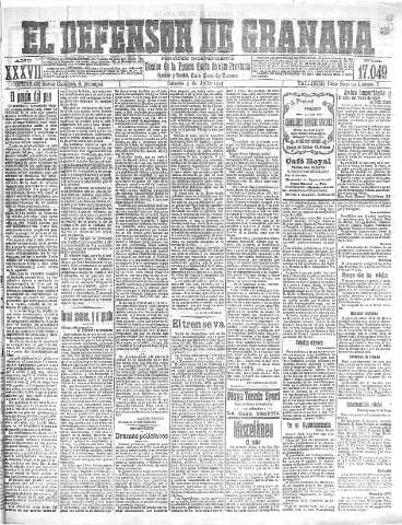 'El Defensor de Granada  : diario político independiente' - Año XXXVI Número 17049  - 1915 Julio 03