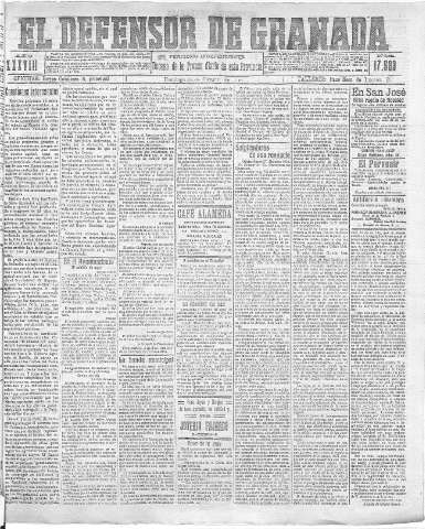 'El Defensor de Granada  : diario político independiente' - Año XXXVIII Número 17523  - 1916 Octubre 29