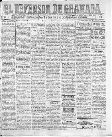 'El Defensor de Granada  : diario político independiente' - Año XXXVIII Número 17550  - 1916 Noviembre 30