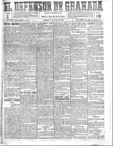 'El Defensor de Granada  : diario político independiente' - Año XL Número 17642  - 1918 Junio 16