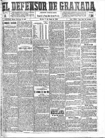 'El Defensor de Granada  : diario político independiente' - Año XL Número 17644  - 1918 Junio 18