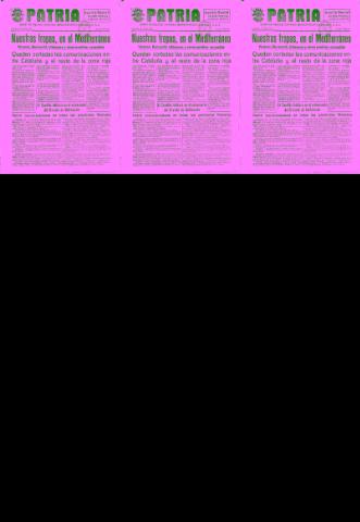 'Patria  : diario de Falange Española Tradicionalista y de las J.O.N.S.' - Año IV Número 199  - 1938 Abril 16