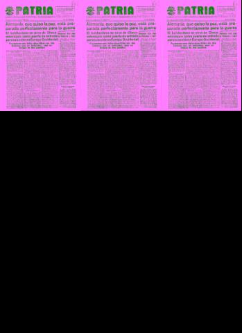 'Patria  : diario de Falange Española Tradicionalista y de las J.O.N.S.' - Año IV Número 375  - 1938 Septiembre 27