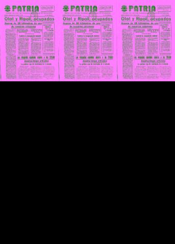 'Patria  : diario de Falange Española Tradicionalista y de las J.O.N.S.' - Año V Número 510  - 1939 Febrero 08