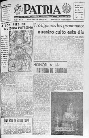 'Patria  : diario de Falange Española Tradicionalista y de las J.O.N.S.' - Año VII Número 1728  - 1942 Septiembre 27