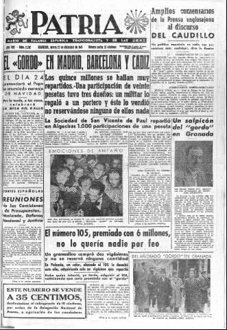 'Patria  : diario de Falange Española Tradicionalista y de las J.O.N.S.' - Año VIII Número 2202  - 1943 Diciembre 23