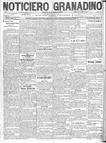 'Noticiero Granadino' - Año I Número 42  - 1904 Abril 10