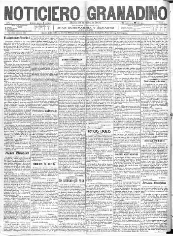 'Noticiero Granadino' - Año I Número 44  - 1904 Abril 12