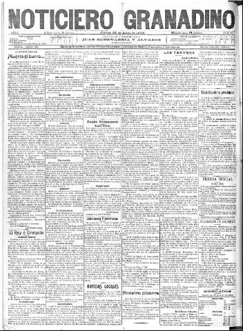 'Noticiero Granadino' - Año I Número 60  - 1904 Abril 28