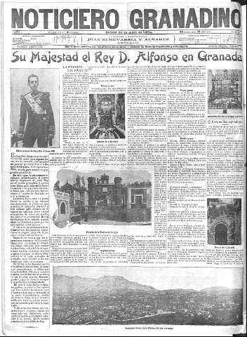'Noticiero Granadino' - Año I Número 62  - 1904 Abril 30